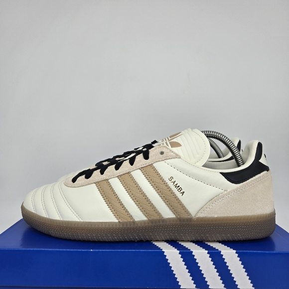 New Adidas Samba JP JQ7824 Off White Magic Beige Core Black Men's Shoes Size 9